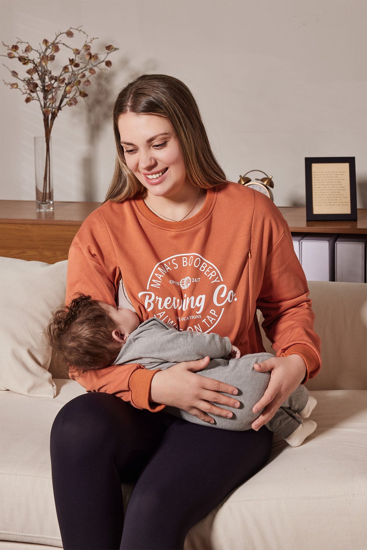 Funny Feeding-Friendly Crewneck Sweatshirt