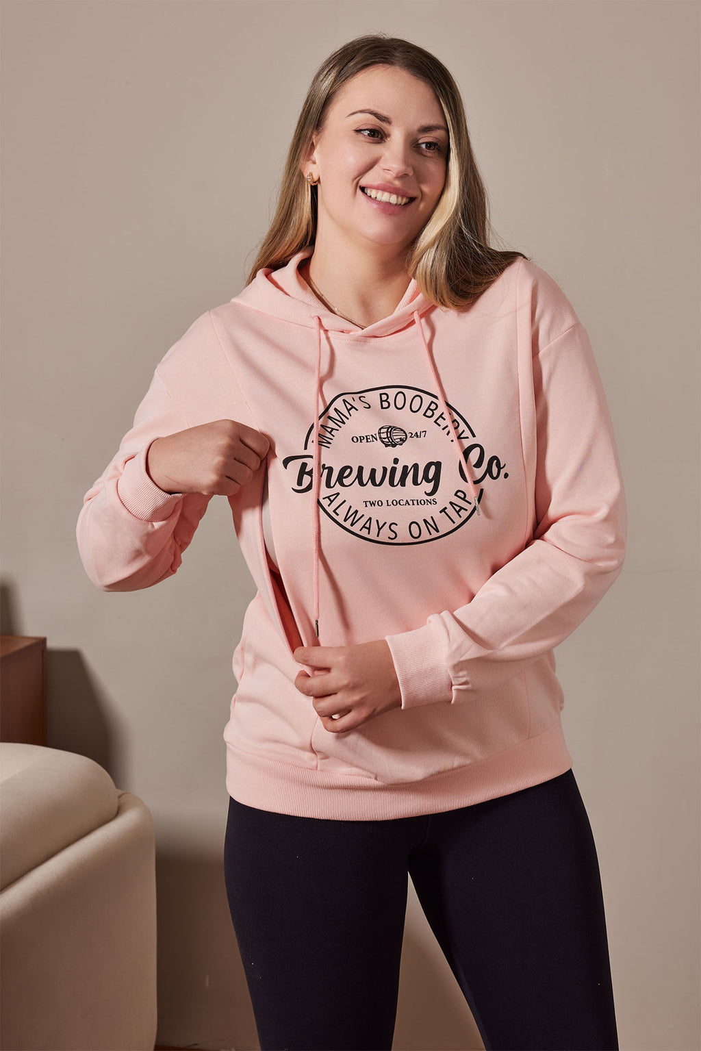 Mama's Boobery Feeding-Friendly Hoodie