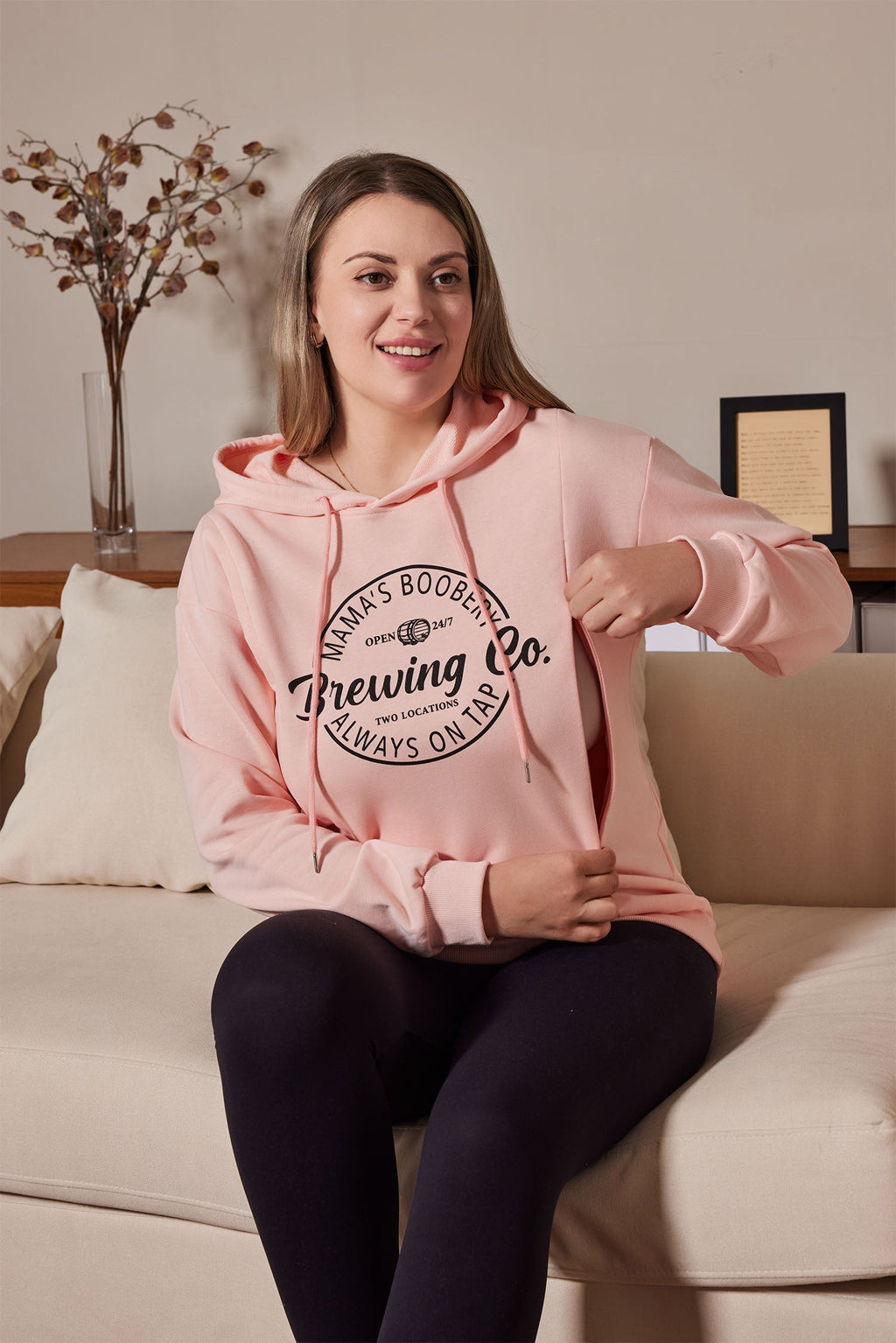 Mama's Boobery Feeding-Friendly Hoodie