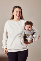 Mama's Plaid Color Feeding-Friendly Sweatshirt