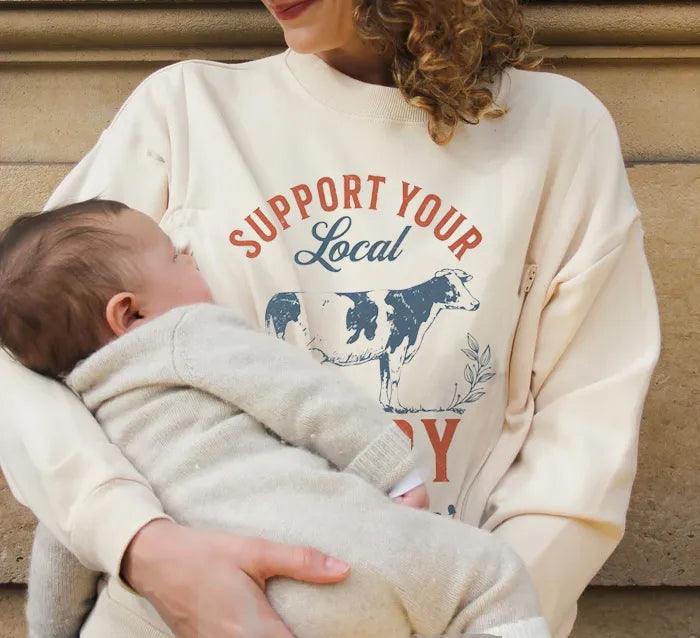 Support Your Local Farmer Feeding-Friendly Sweatshirt - Giftifymama