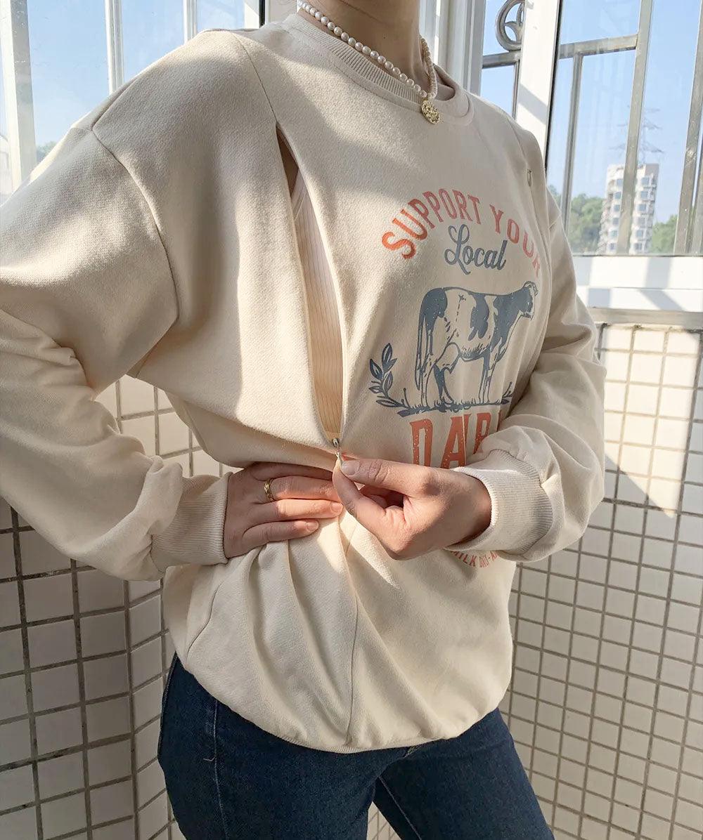 Support Your Local Farmer Feeding-Friendly Sweatshirt - Giftifymama